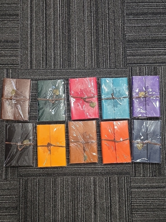 Other - NWT Leather Travel Journals With Antique Heart Charm In Assorted Colors